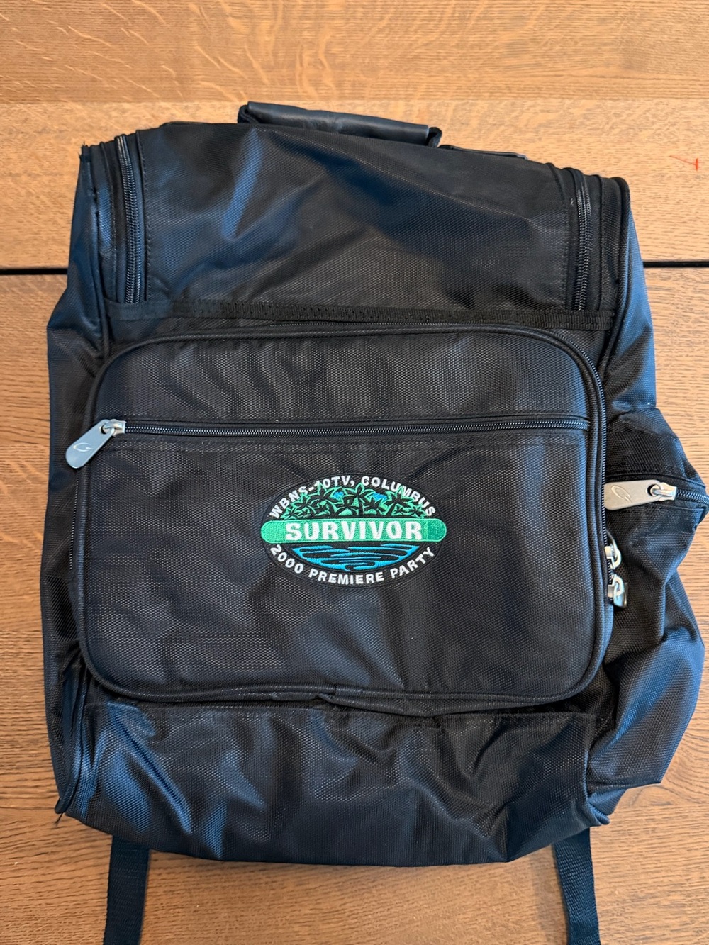 2000’s Survivor Premier Black Backpack with Green Logo - Rare Promotional Item